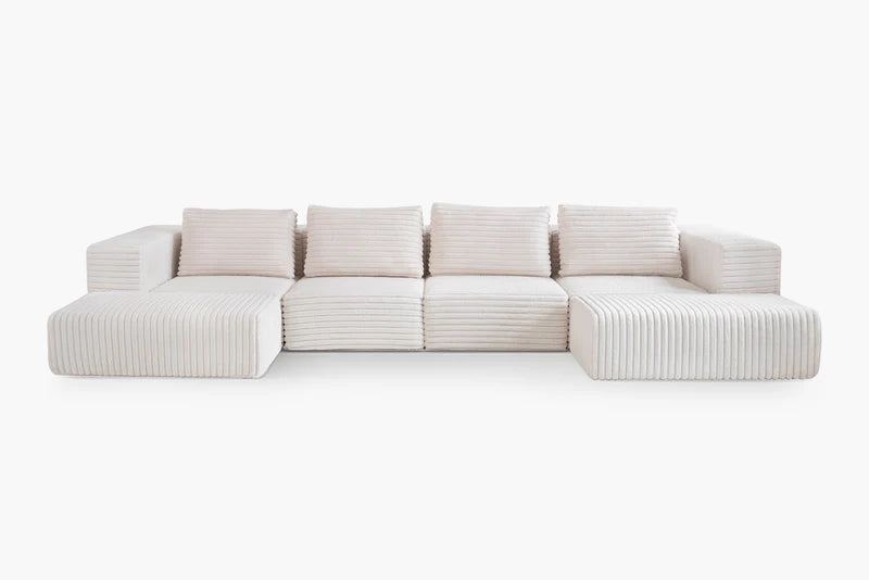 Atlas Extra Large Slipcover Modular Reversible Floor Sectional Sofa.