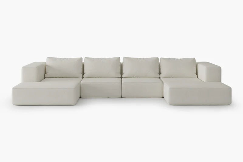 Atlas Extra Large Slipcover Modular Reversible Floor Sectional Sofa.