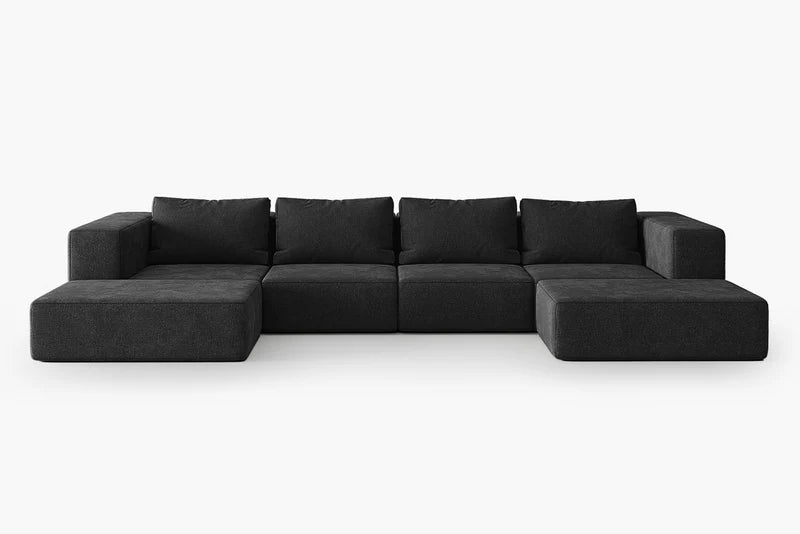 Atlas Extra Large Slipcover Modular Reversible Floor Sectional Sofa.